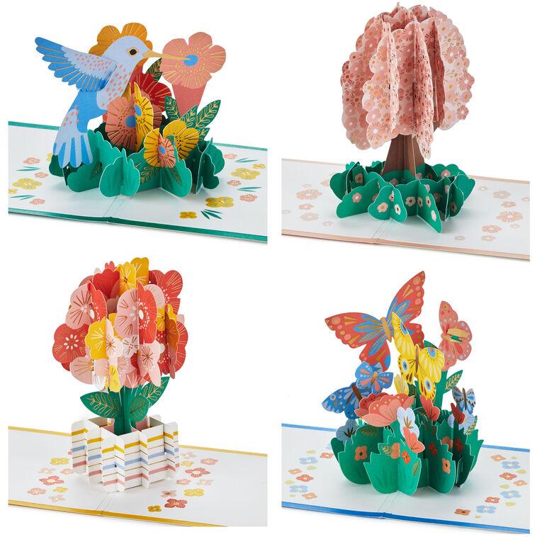 hallmark Bright and Cheery Nature Pop-Up Assorted Thinking of You Cards Pack of 4
