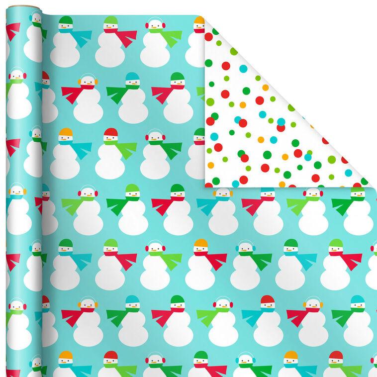 Hallmark Bright And Graphic 3-Pack Reversible Christmas Wrapping Paper 120 Sq. Ft