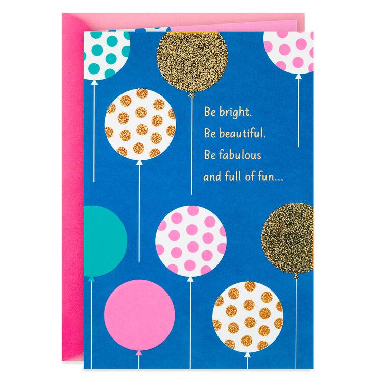 hallmark Bright Beautiful Fabulous and Fun Birthday Card