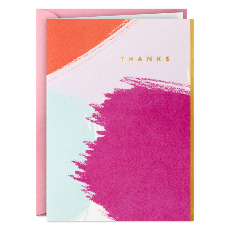 Hallmark Bright Brushstrokes Blank Thank-You Notes Mini Pack Set Of 5