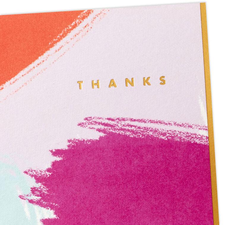 Hallmark Bright Brushstrokes Blank Thank-You Notes Mini Pack Set Of 5