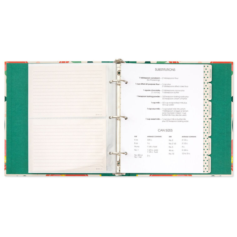 Hallmark Bright Citrus Customizable Recipe Organizer Book