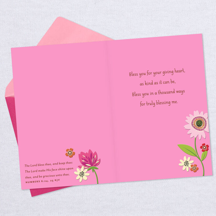Hallmark Bright Flowers Bless You Religious Thank-You Card