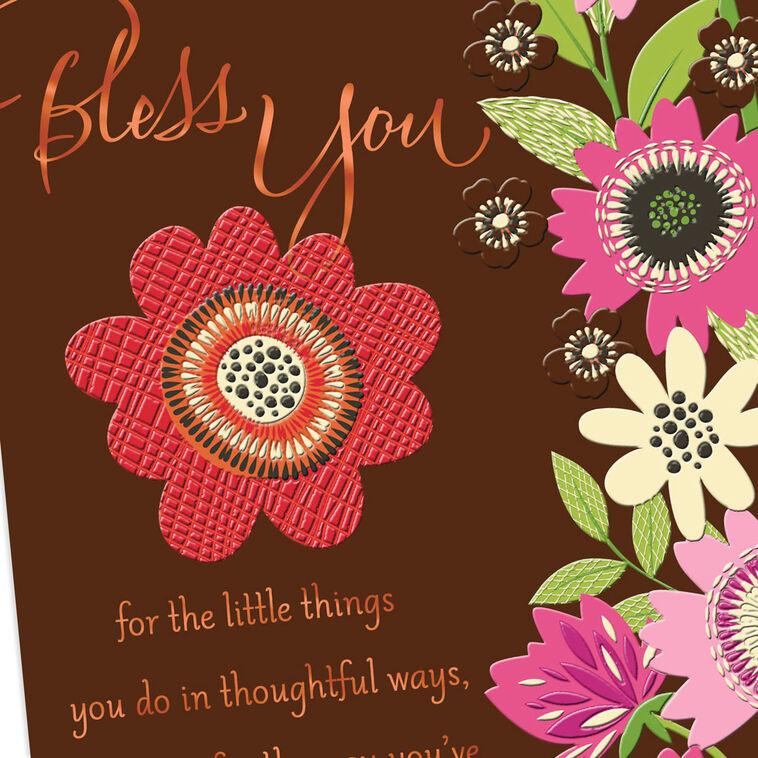 Hallmark Bright Flowers Bless You Religious Thank-You Card