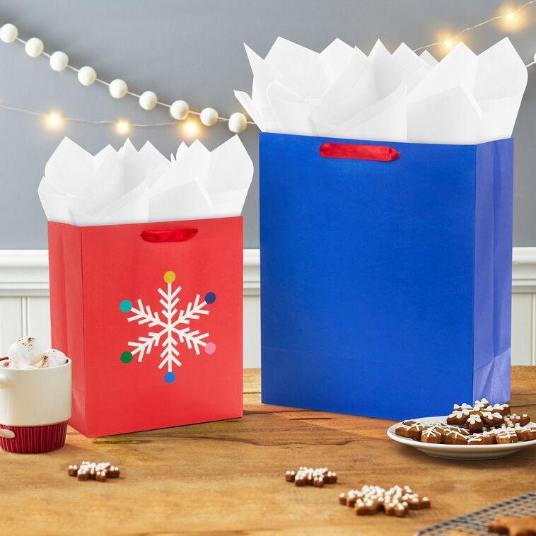 Hallmark Bright Holiday 8-Pack Assorted Gift Bag Bundle
