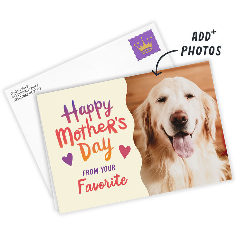 Hallmark Bright Ombré And Hearts Custom Mother's Day Card
