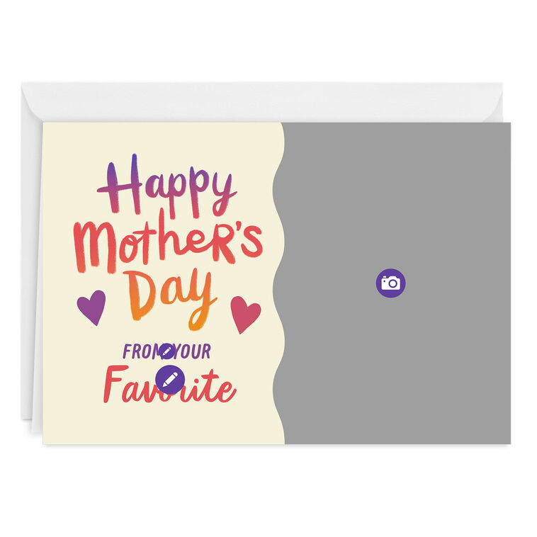 Hallmark Bright Ombré And Hearts Custom Mother's Day Card