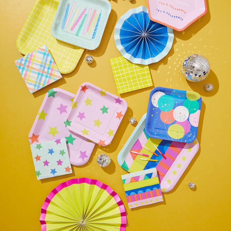Hallmark Bright Pastel Plaid Dinner Napkins Set Of 16