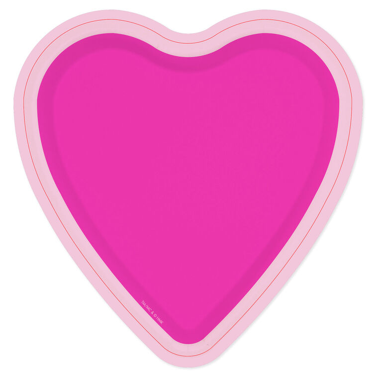 hallmark Bright Pink Heart-Shaped Dessert Plates Set of 8
