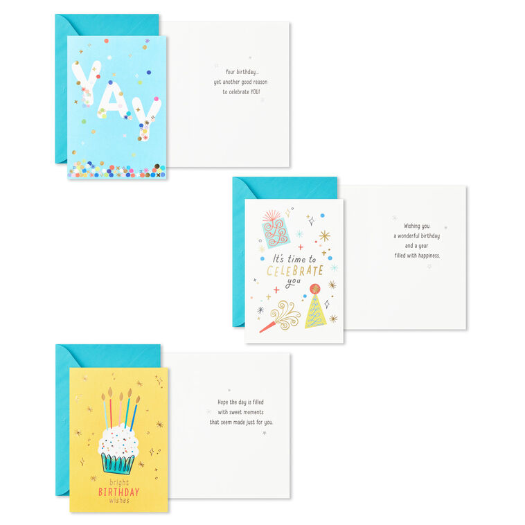Hallmark Bright Wishes Boxed Birthday Cards Assortment Pack Of 36