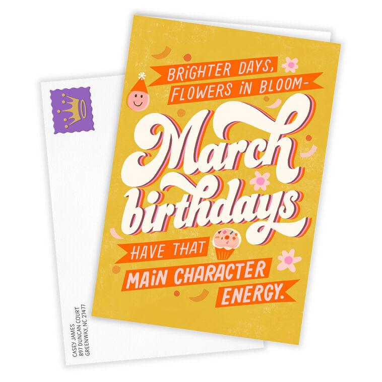 Hallmark Brighter Days In March Custom Birthday Card