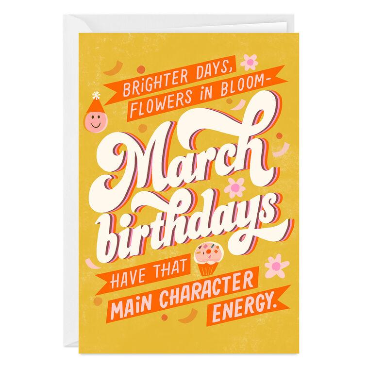 hallmark Brighter Days in March Custom Birthday Card