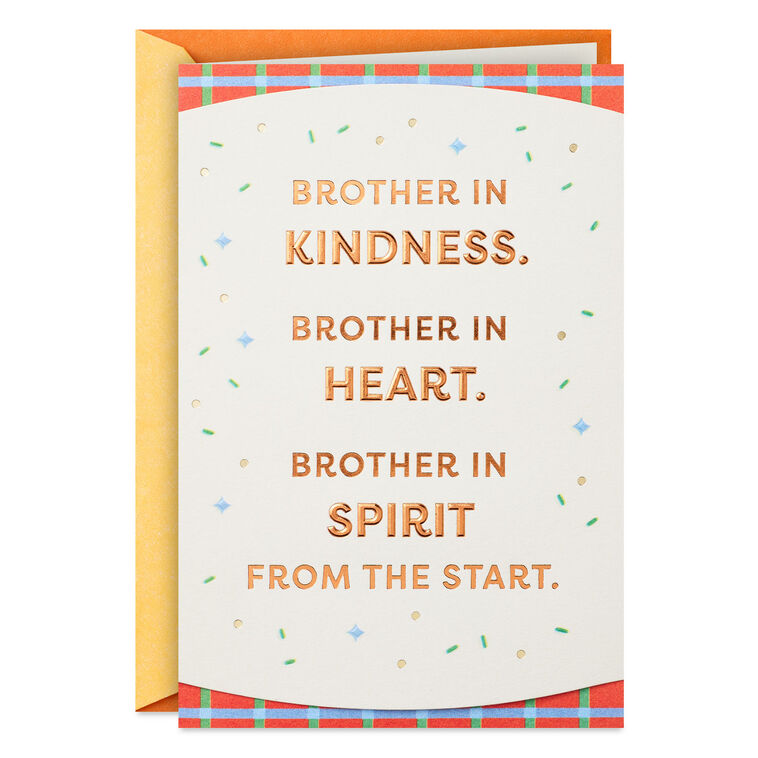 hallmark Brother in Kindness Heart and Spirit Birthday Card for Brother-in-Law