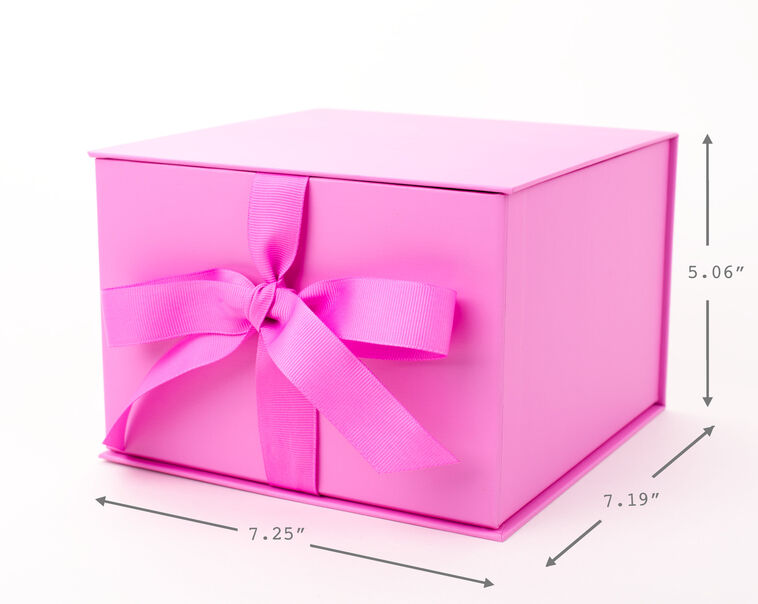 Hallmark Bubblegum Pink 5x7 Large Gift Box With Shredded Paper Filler