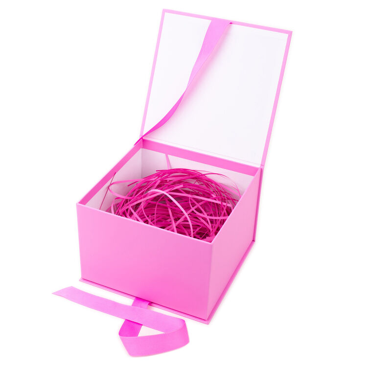 Hallmark Bubblegum Pink 5x7 Large Gift Box With Shredded Paper Filler