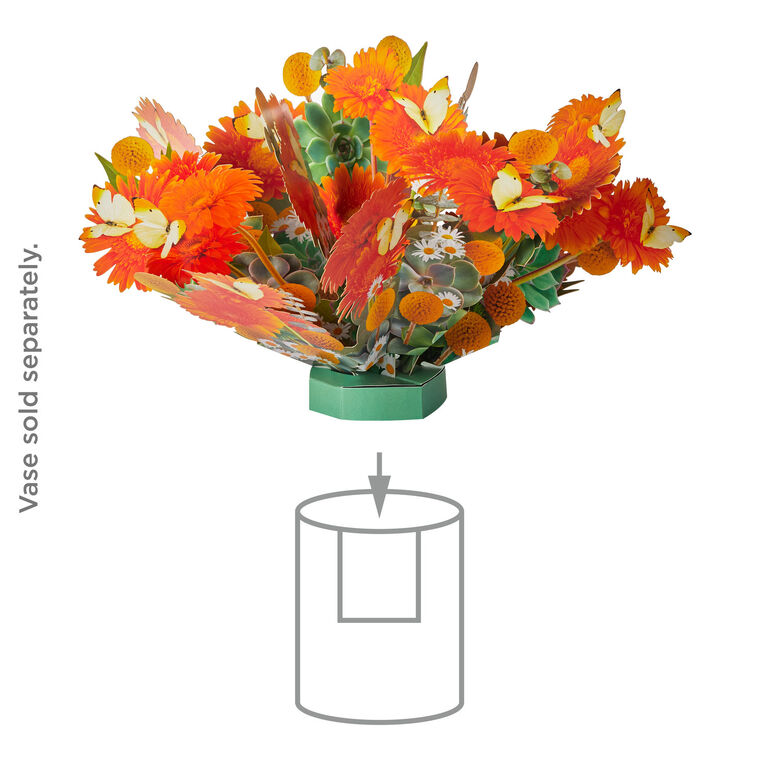 Hallmark Build-a-Bouquet Butterflies And Daisies Pop-Up Paper Flowers