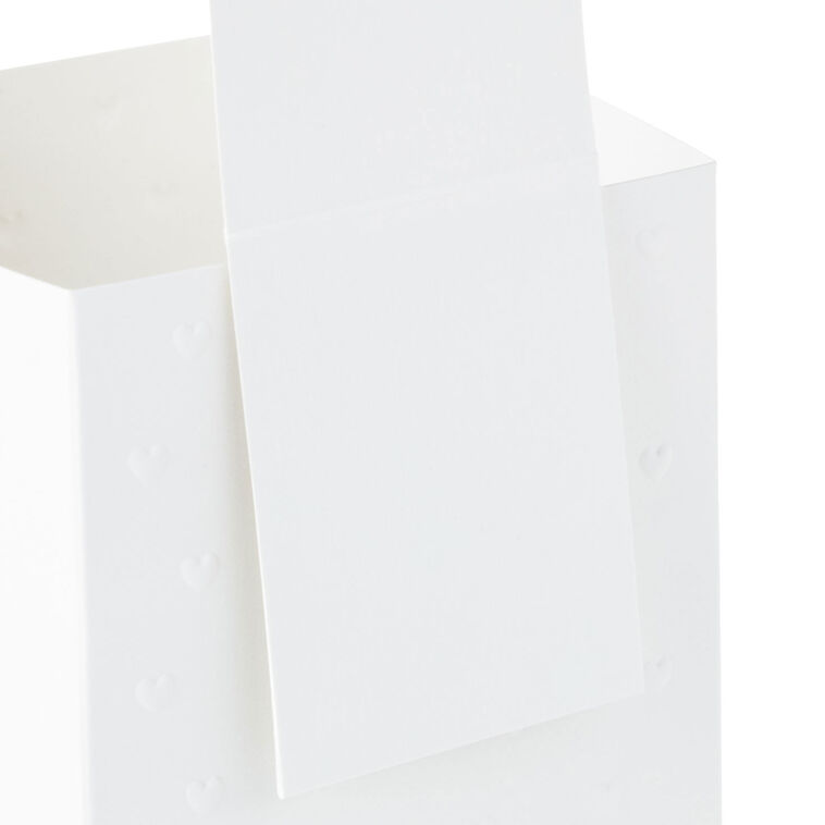 Hallmark Build-a-Bouquet Love You White Hearts Pop-Up Paper Vase With Mini Card