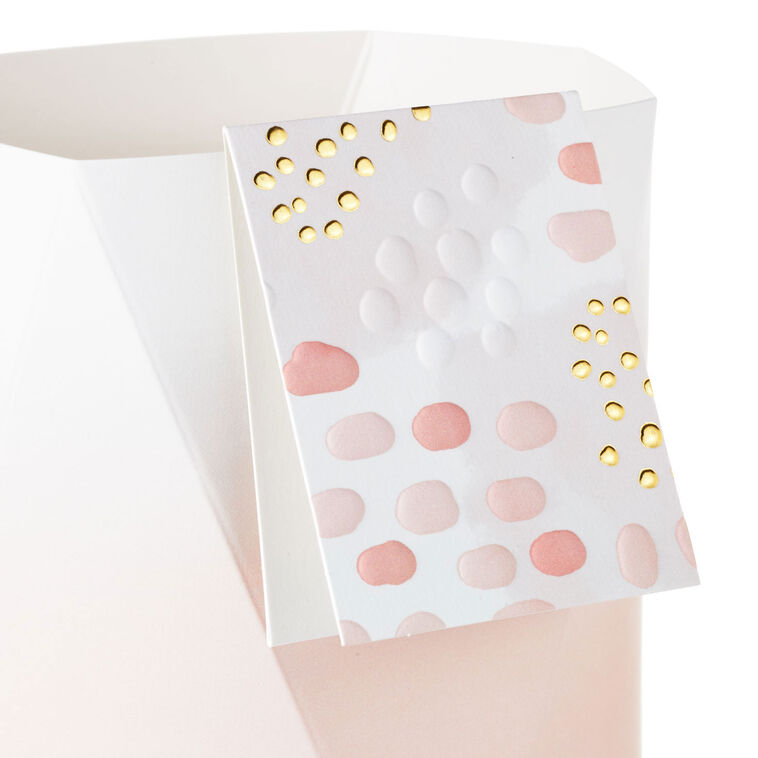 Hallmark Build-a-Bouquet Pink Ombré Pop-Up Paper Vase With Mini Card