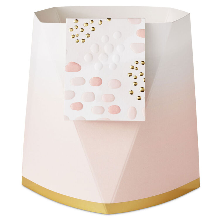 hallmark Build-a-Bouquet Pink Ombré Pop-Up Paper Vase With Mini Card