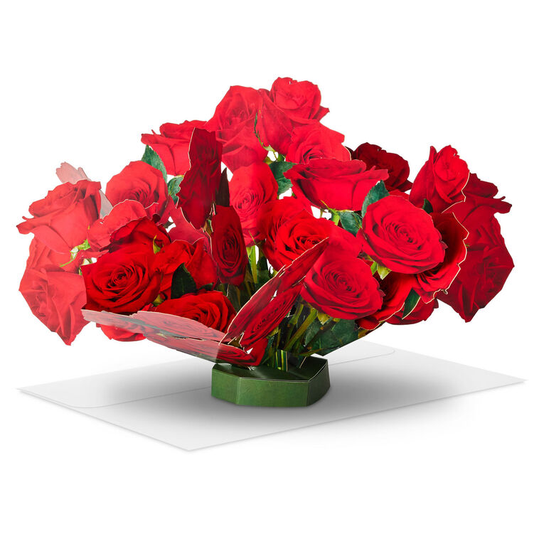 hallmark Build-a-Bouquet Red Roses Pop-Up Paper Flowers