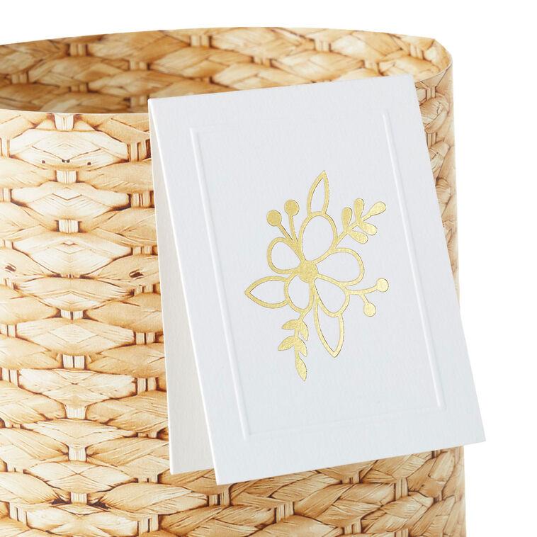 Hallmark Build-a-Bouquet Woven Basket Pop-Up Paper Vase With Mini Card