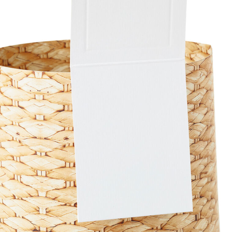 Hallmark Build-a-Bouquet Woven Basket Pop-Up Paper Vase With Mini Card