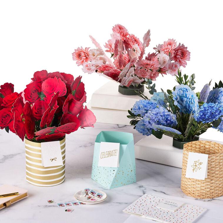 Hallmark Build-a-Bouquet Yellow Roses Pop-Up Paper Flowers