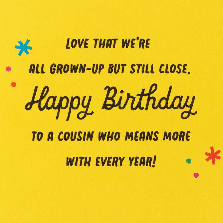 Hallmark Built-In Friends From Day One Birthday Card For Cousin