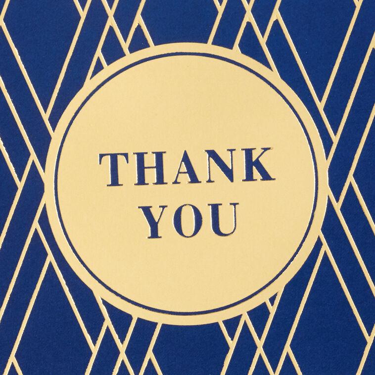 Hallmark Bulk Navy And Gold Assorted Blank Thank-You Notes Box Of 120
