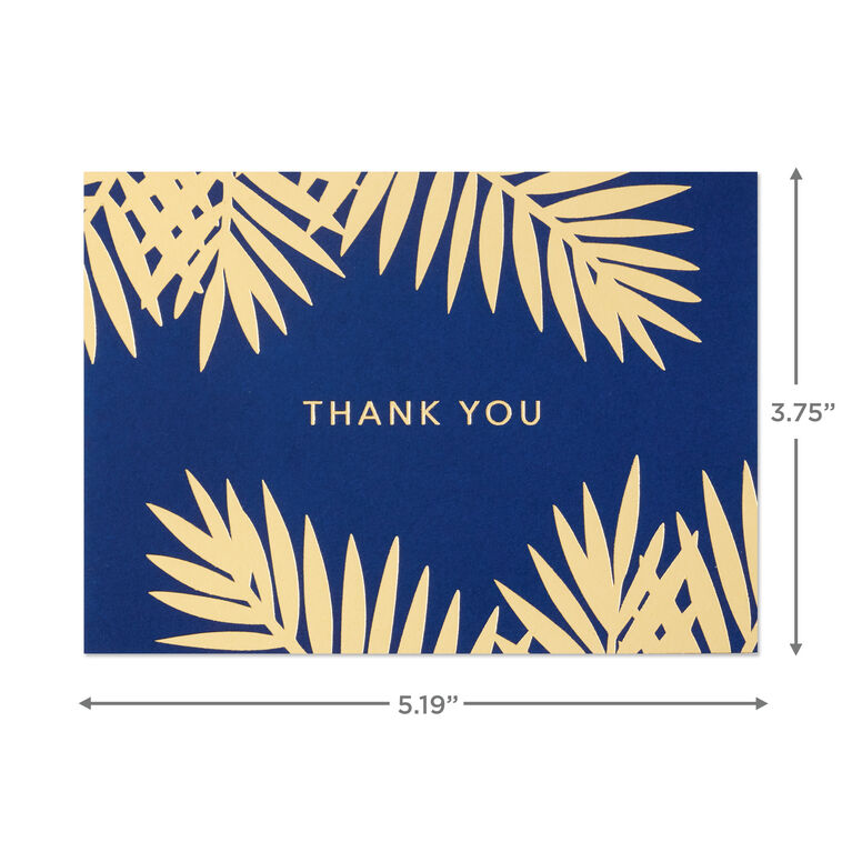 Hallmark Bulk Navy And Gold Assorted Blank Thank-You Notes Box Of 120