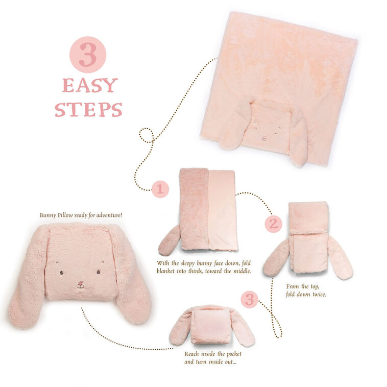 Hallmark Bunnies By The Bay Blossom Bunny Tuck Me In Blanket 28"