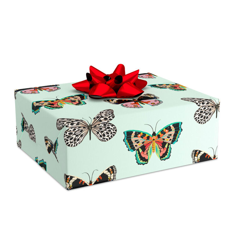 Hallmark Butterflies On Mint Wrapping Paper 20 Sq. Ft