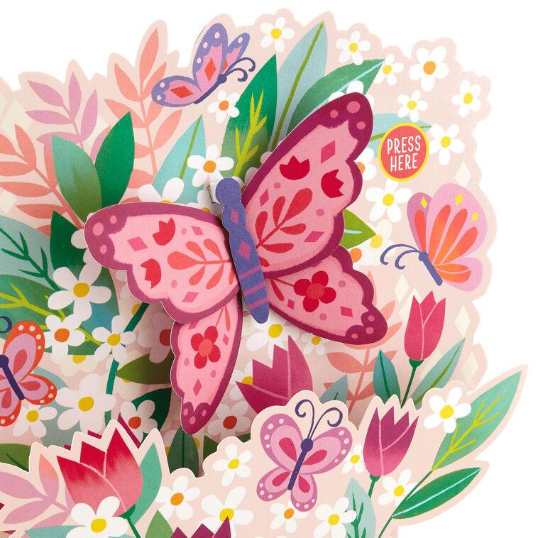Hallmark Butterfly Bouquet Musical 3D Pop-Up Birthday Card With Motion