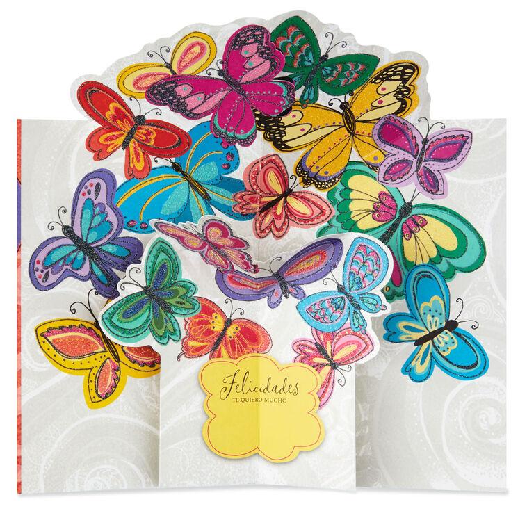 Hallmark Butterfly Bouquet Spanish-Language Pop Up Birthday Card