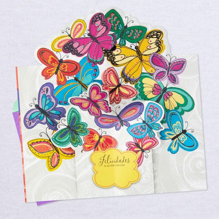 Hallmark Butterfly Bouquet Spanish-Language Pop Up Birthday Card