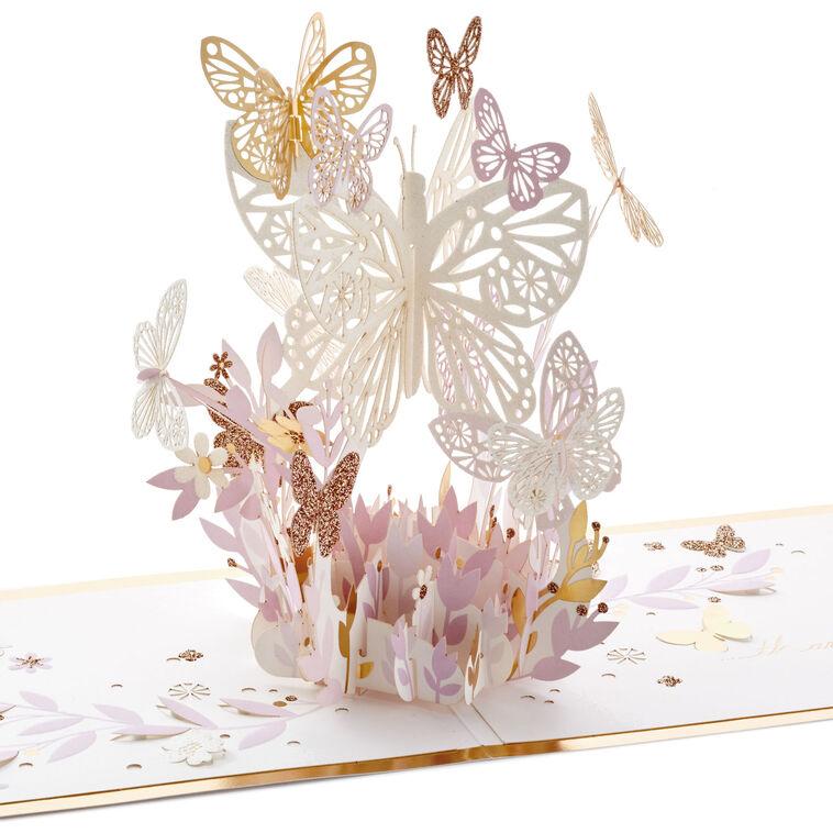 hallmark Butterfly Bouquet Thankful for You 3D Pop-Up Thinking of You Card