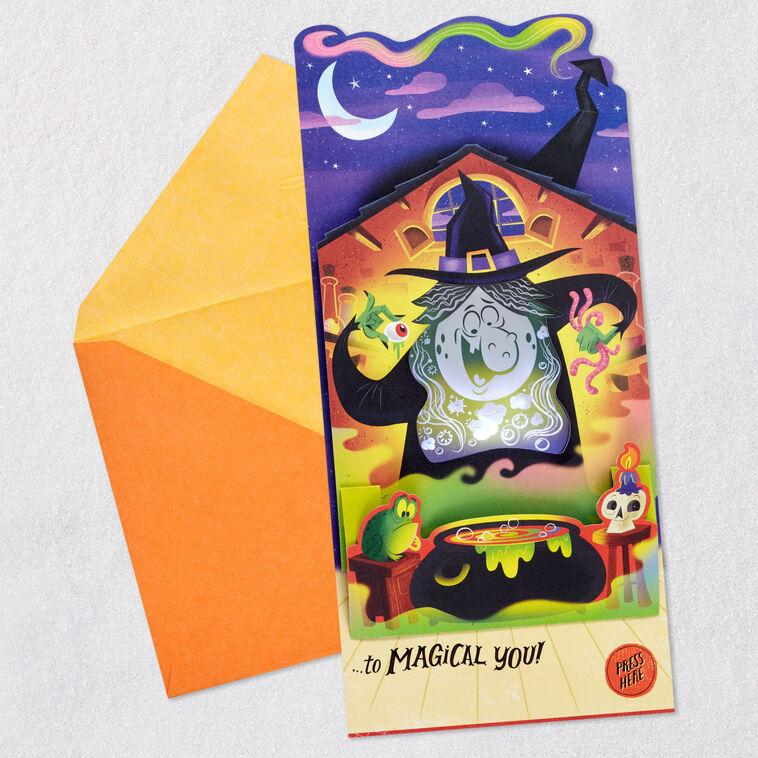 Hallmark Cackling Witch Funny Pop-Up Halloween Card With Sound And Light