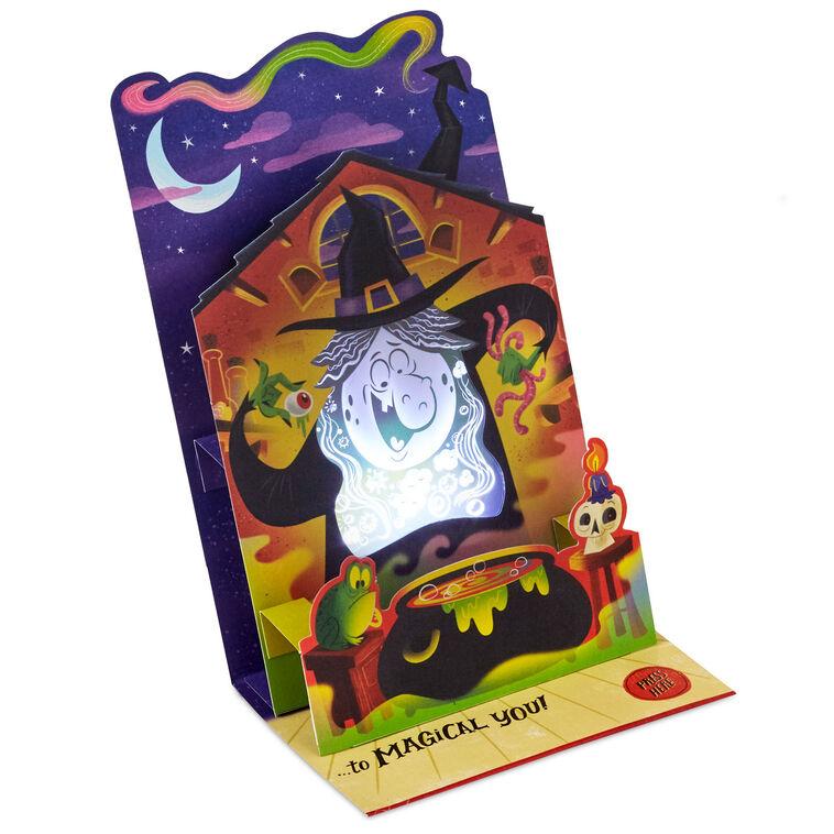 hallmark Cackling Witch Funny Pop-Up Halloween Card With Sound and Light