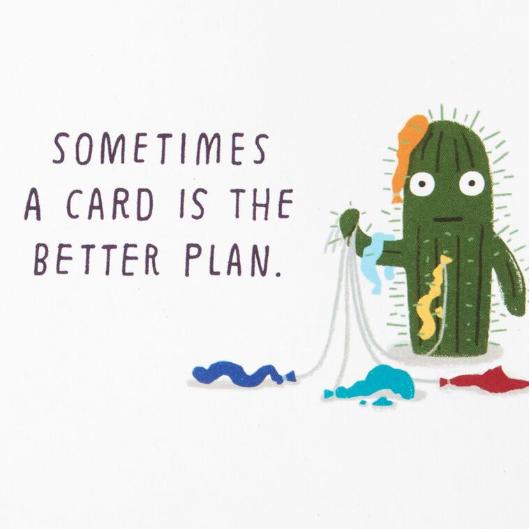 Hallmark Cactus With Balloons Funny Encouragement Card