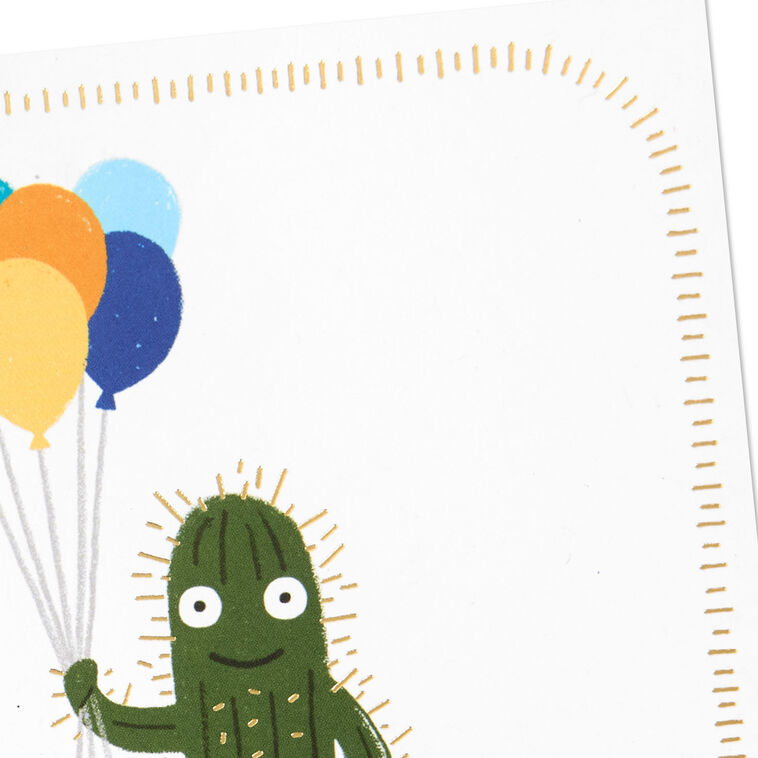 Hallmark Cactus With Balloons Funny Encouragement Card