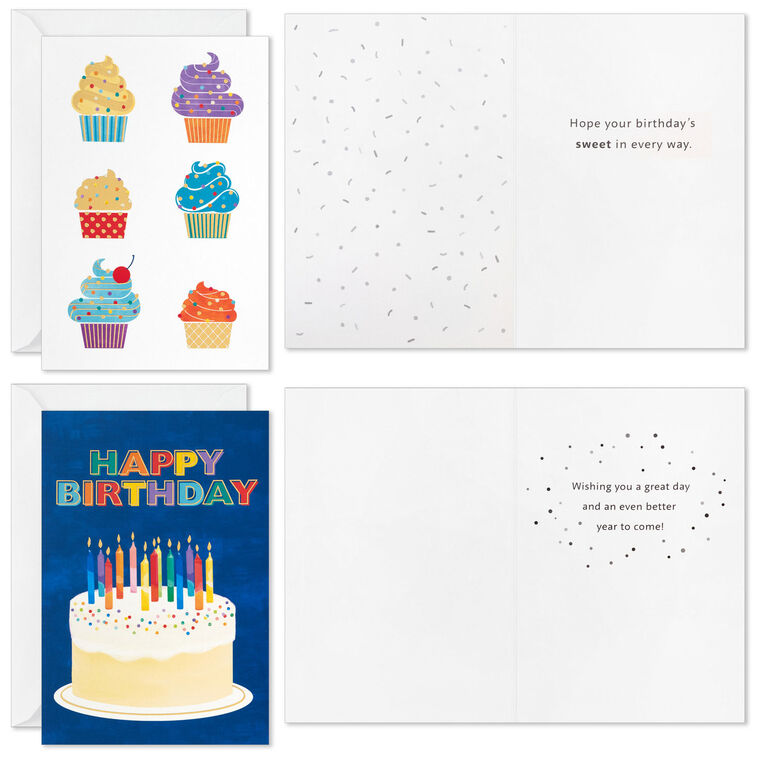 Hallmark Cake And Candles Boxed Assorted Birthday Cards Pack Of 72