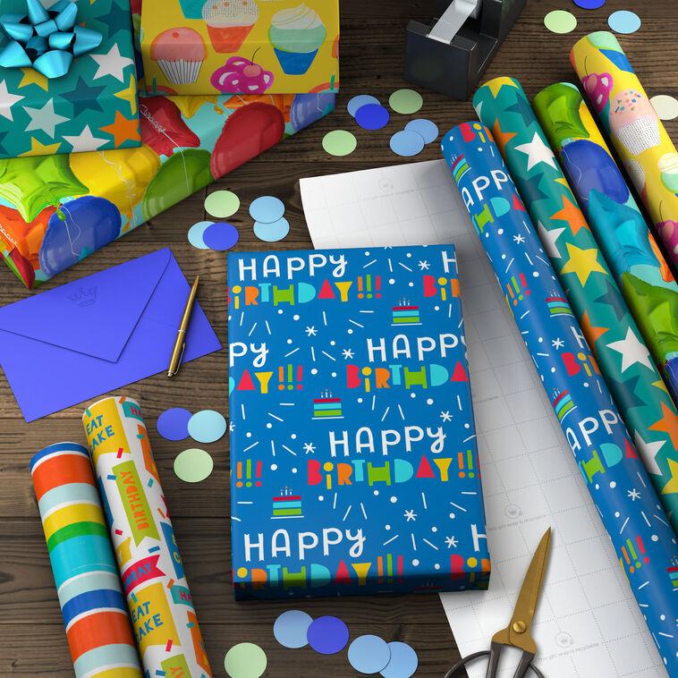 Hallmark Cake Break 6-Pack Wrapping Paper Assortment 180 Sq. Ft