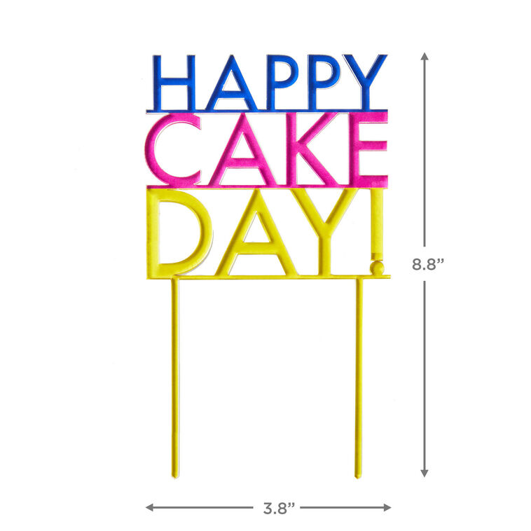 Hallmark Cake Day Vibrant Lettering Birthday Cake Topper