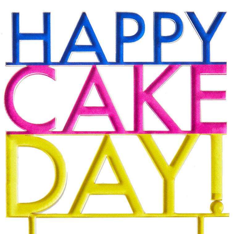 Hallmark Cake Day Vibrant Lettering Birthday Cake Topper