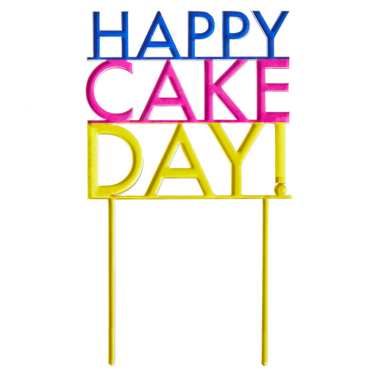 hallmark Cake Day Vibrant Lettering Birthday Cake Topper