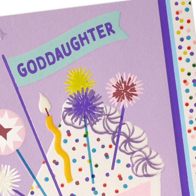 Hallmark Cake With Candle And Confetti Birthday Card For Goddaughter