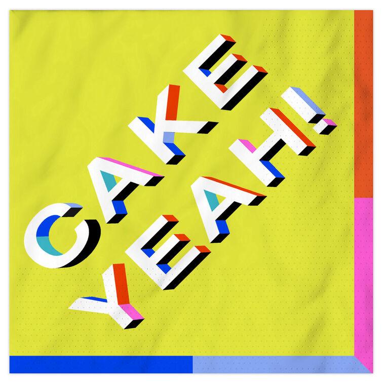 hallmark "Cake Yeah " Colorful Cocktail Napkins Pack of 20