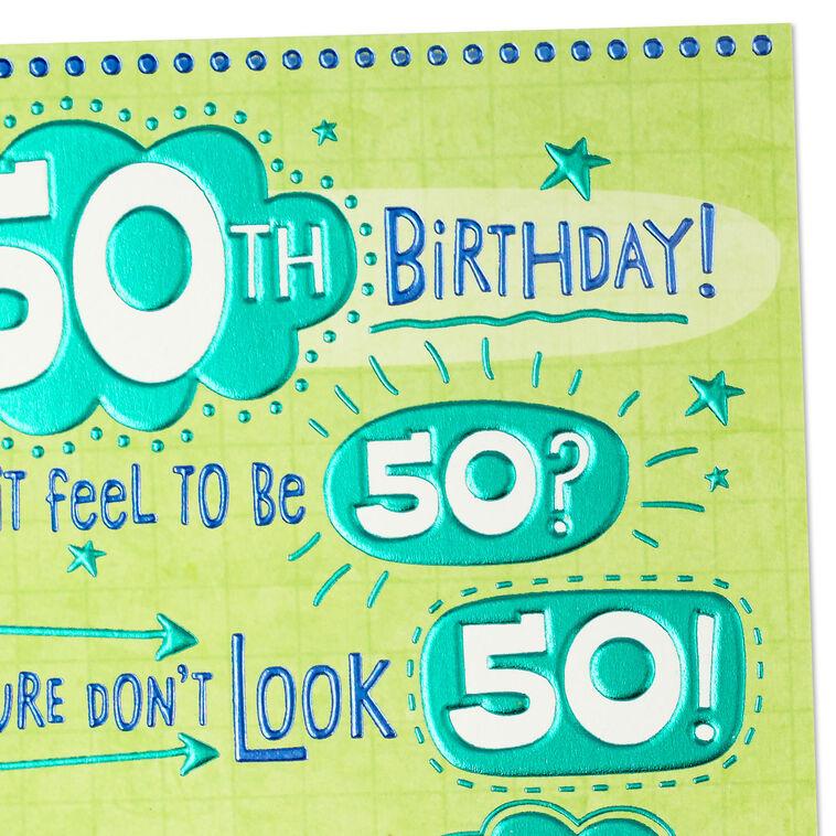 Hallmark Can't Believe You're 50 Funny 50th Birthday Card