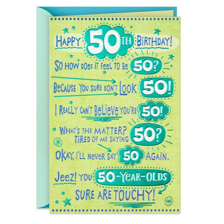 hallmark Can't Believe You're 50 Funny 50th Birthday Card