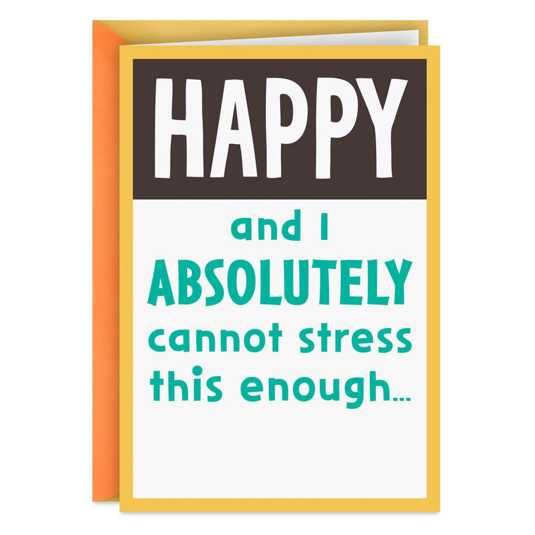 hallmark Can't Stress This Enough Funny Birthday Card